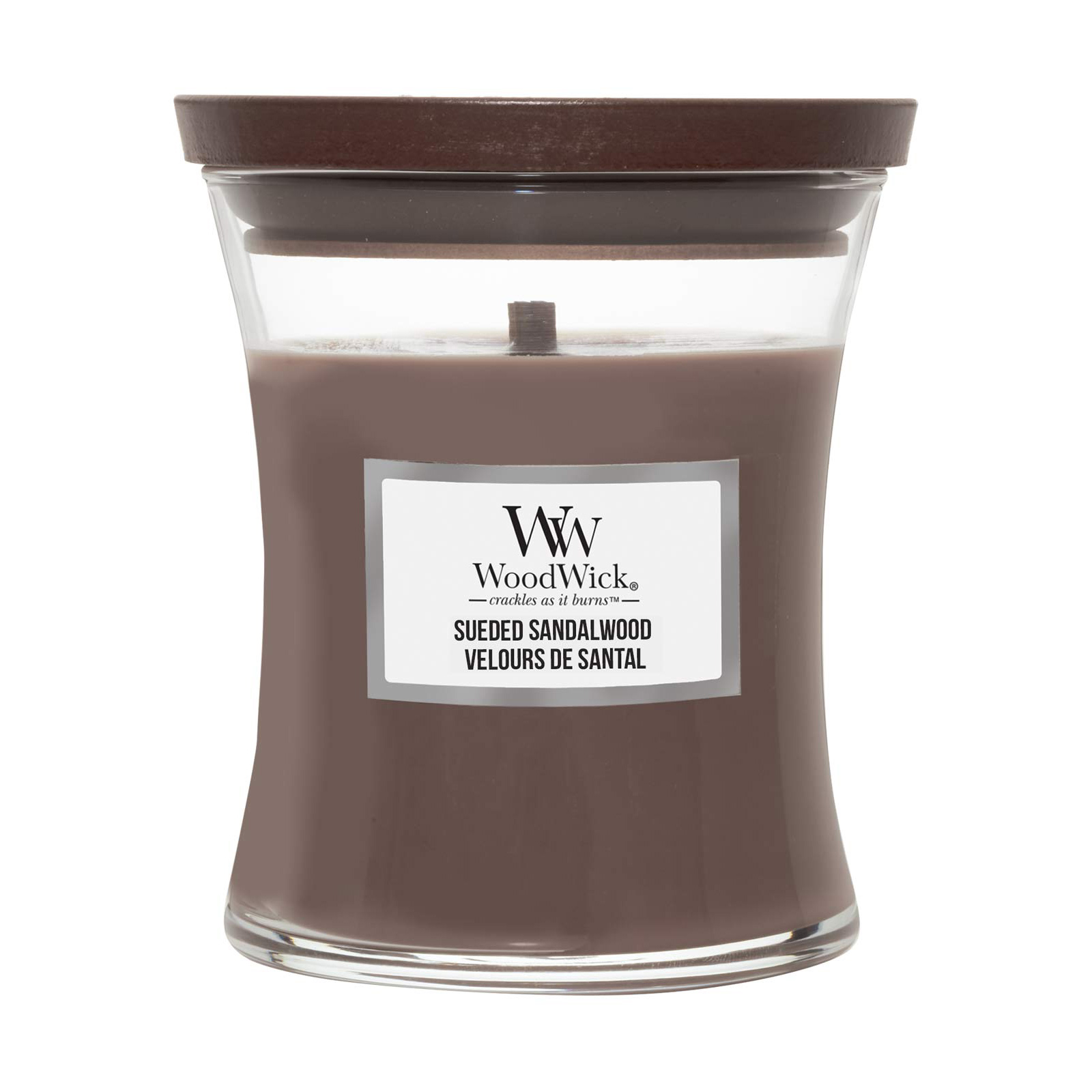 Woodwick candle sueded sandalwood